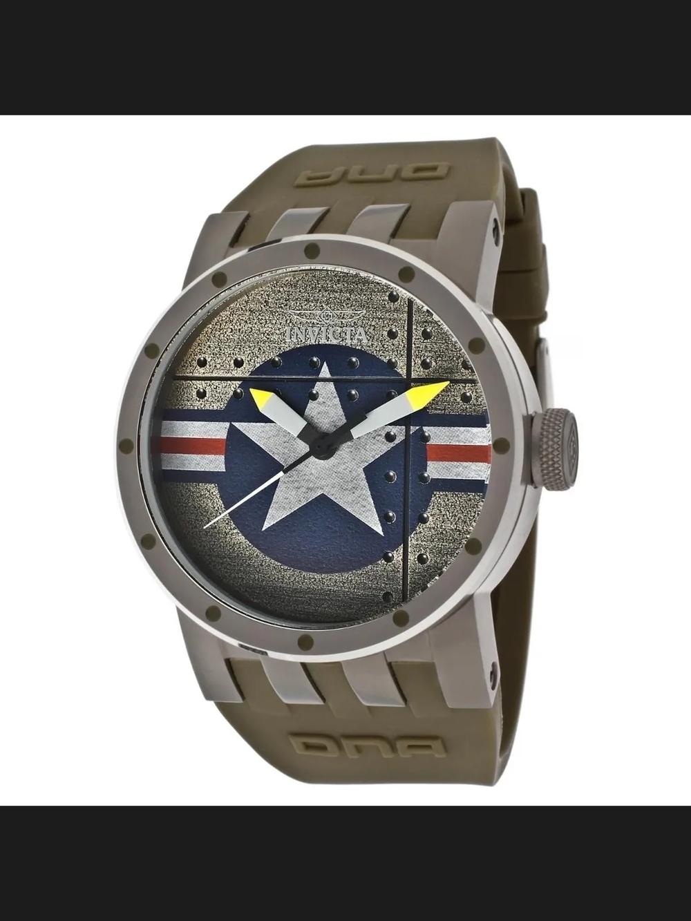 Invicta Military Star Dial Watch - Olive Green Strap